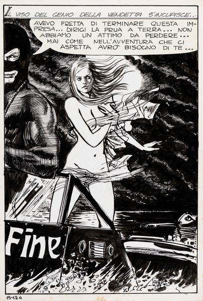 Milo Manara : Genius - Giuramento di morte  - Asta Fumetti: Tavole e Illustrazioni Originali - Associazione Nazionale - Case d'Asta italiane