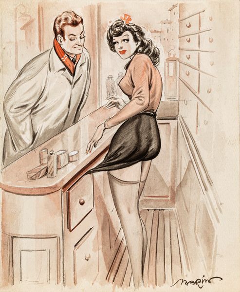 Marino (Marino Guarguaglini) : Il signore desidera? �Beh�  - Asta Fumetti: Tavole e Illustrazioni Originali - Associazione Nazionale - Case d'Asta italiane