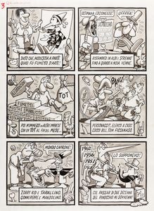 Benito Jacovitti : Pinocchio alla Jacovitti  - Asta Fumetti: Tavole e Illustrazioni Originali - Associazione Nazionale - Case d'Asta italiane