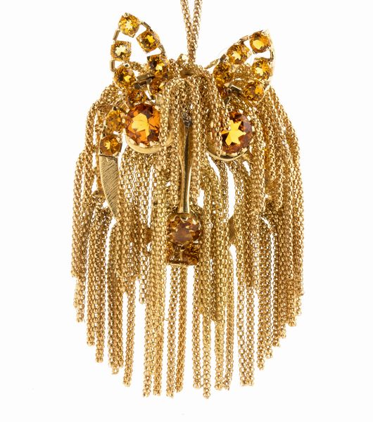 Girocollo con pendente oro a forma di cane  - Asta Gioielli, Orologi e Penne - Associazione Nazionale - Case d'Asta italiane