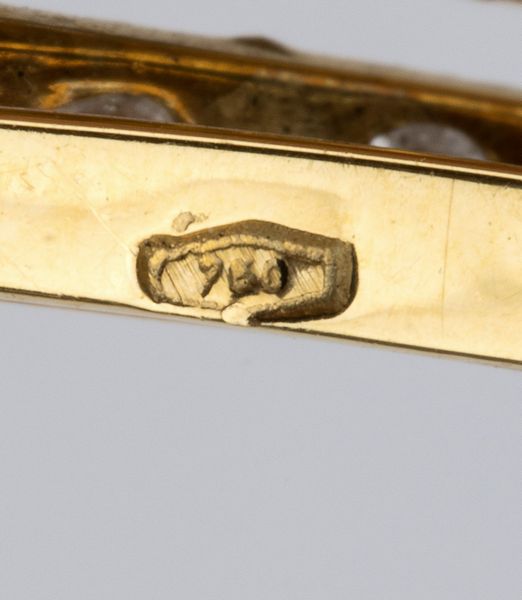 Collana in oro con pendente simbolo zodiacale in diamanti  - Asta Gioielli, Orologi e Penne - Associazione Nazionale - Case d'Asta italiane