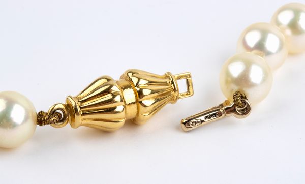 Girocollo in perle con diamanti e topazio azzurro  - Asta Gioielli, Orologi e Penne - Associazione Nazionale - Case d'Asta italiane