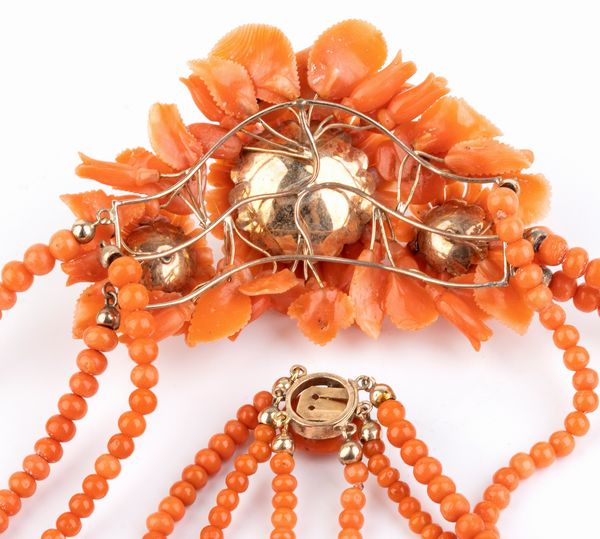 Maestranze di Torre del Greco : Collana in corallo Mediterraneo  - Asta Gioielli, Orologi e Penne - Associazione Nazionale - Case d'Asta italiane