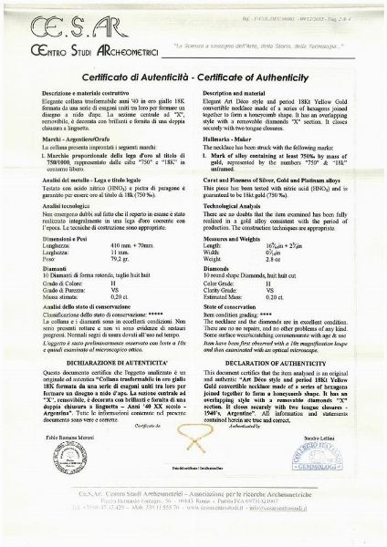 Collana trasformabile in oro e diamanti  - Asta Gioielli, Orologi e Penne - Associazione Nazionale - Case d'Asta italiane