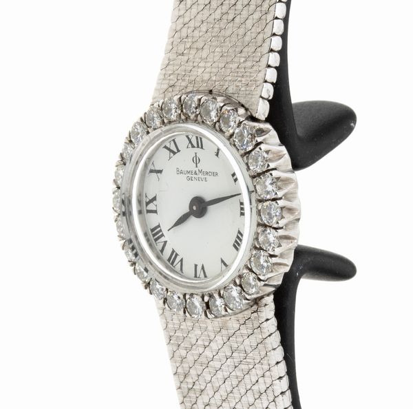 Baume & Mercier : Orologio da polso Lady in oro e diamanti  - Asta Gioielli, Orologi e Penne - Associazione Nazionale - Case d'Asta italiane