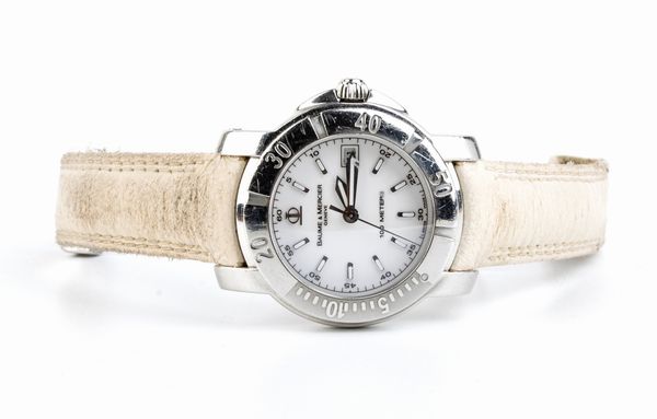 Baume & Mercier : 100 meters: orologio da polso in acciaio  - Asta Gioielli, Orologi e Penne - Associazione Nazionale - Case d'Asta italiane