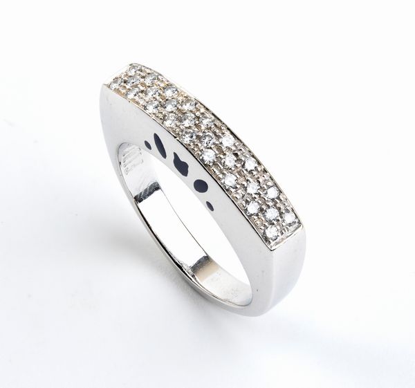 FIDIA : Anello in oro e diamanti  - Asta Gioielli, Orologi e Penne - Associazione Nazionale - Case d'Asta italiane