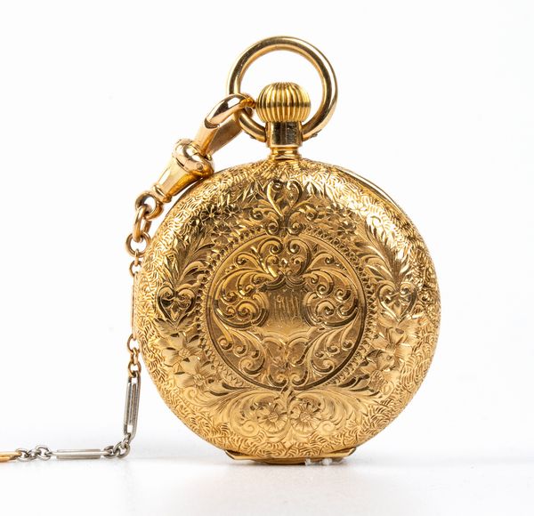 Orologio da tasca in oro con catena  - Asta Gioielli, Orologi e Penne - Associazione Nazionale - Case d'Asta italiane