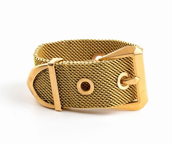 Bracciale a nastro in oro, appartenuto alla Contessa Paola Della Chiesa  - Asta Gioielli, Orologi e Penne - Associazione Nazionale - Case d'Asta italiane