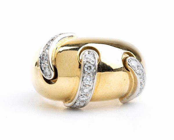 POMELLATO : Anello in oro con diamanti  - Asta Gioielli, Orologi e Penne - Associazione Nazionale - Case d'Asta italiane