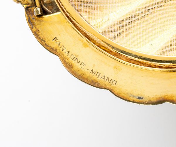 Portacipria in oro, argento e pietre preziose - Premio Perla Di Sanremo 1954, appartenuto alla Contessa Paola Della Chiesa  - Asta Gioielli, Orologi e Penne - Associazione Nazionale - Case d'Asta italiane