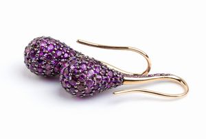 Orecchini con zaffiri rosa  - Asta Gioielli, Orologi e Penne - Associazione Nazionale - Case d'Asta italiane