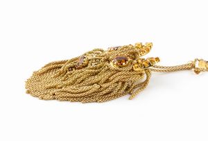 Girocollo con pendente oro a forma di cane  - Asta Gioielli, Orologi e Penne - Associazione Nazionale - Case d'Asta italiane