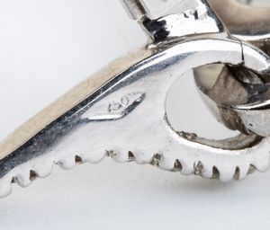 Orecchini pendenti in oro con perle e diamanti  - Asta Gioielli, Orologi e Penne - Associazione Nazionale - Case d'Asta italiane