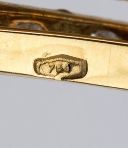 Collana in oro con pendente simbolo zodiacale in diamanti  - Asta Gioielli, Orologi e Penne - Associazione Nazionale - Case d'Asta italiane