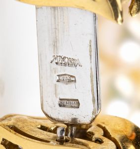 Girocollo in oro con 2 fili di perle e diamanti  - Asta Gioielli, Orologi e Penne - Associazione Nazionale - Case d'Asta italiane