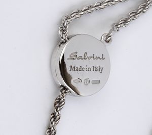 SALVINI : Girocollo in oro con pendente a cuore in oro e diamanti  - Asta Gioielli, Orologi e Penne - Associazione Nazionale - Case d'Asta italiane