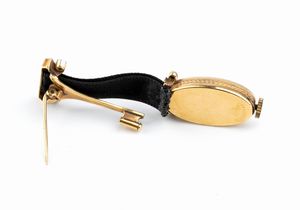 Orologio liberty da bavero in oro 18k con fermaglio  - Asta Gioielli, Orologi e Penne - Associazione Nazionale - Case d'Asta italiane
