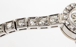 ZENITH : Orologio da polso Lady in oro 18K e diamanti  - Asta Gioielli, Orologi e Penne - Associazione Nazionale - Case d'Asta italiane