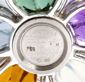 Pippo Perez : Orologio da donna in oro e diamanti, cinturino in pelle  - Asta Gioielli, Orologi e Penne - Associazione Nazionale - Case d'Asta italiane