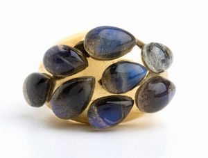 POMELLATO : Anello in oro e labradorite  - Asta Gioielli, Orologi e Penne - Associazione Nazionale - Case d'Asta italiane
