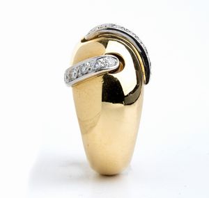 POMELLATO : Anello in oro con diamanti  - Asta Gioielli, Orologi e Penne - Associazione Nazionale - Case d'Asta italiane
