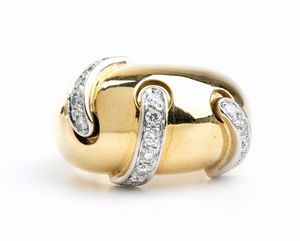 POMELLATO : Anello in oro con diamanti  - Asta Gioielli, Orologi e Penne - Associazione Nazionale - Case d'Asta italiane