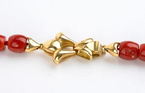 Collana in corallo Mediterraneo  - Asta Gioielli, Orologi e Penne - Associazione Nazionale - Case d'Asta italiane