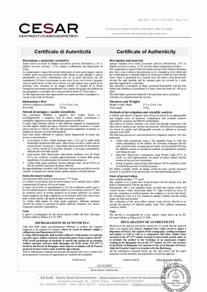 Rilievo in avorio raffigurante la Crocifissione di Cristo  - Asta Argenti, avori, coralli e altri oggetti d'arte provenienti da importanti collezioni private - Associazione Nazionale - Case d'Asta italiane