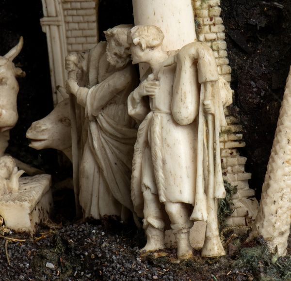 Andrea Tipa, Bottega di : Presepe italiano in avorio, osso e tartaruga  - Asta Argenti, avori, coralli e altri oggetti d'arte provenienti da importanti collezioni private - Associazione Nazionale - Case d'Asta italiane