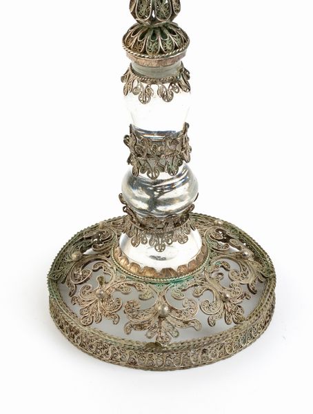 Oreficeria siciliana : Croce reliquiario in argento e corallo  - Asta Argenti, avori, coralli e altri oggetti d'arte provenienti da importanti collezioni private - Associazione Nazionale - Case d'Asta italiane