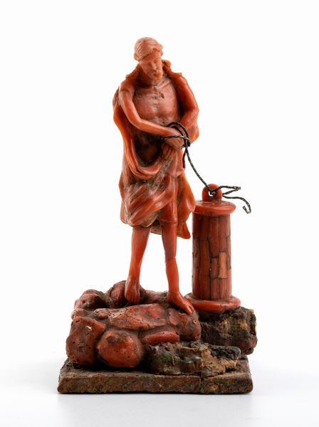 Cristo alla colonna in corallo  - Asta Argenti, avori, coralli e altri oggetti d'arte provenienti da importanti collezioni private - Associazione Nazionale - Case d'Asta italiane