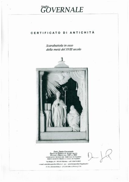 Andrea e Alberto Tipa, Bottega di : Gruppo in osso scolpito raffigurante San Biagio  - Asta Argenti, avori, coralli e altri oggetti d'arte provenienti da importanti collezioni private - Associazione Nazionale - Case d'Asta italiane