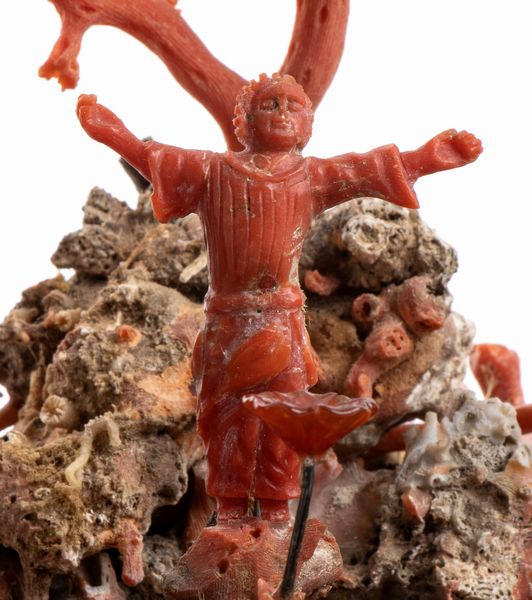 Presepe italiano in corallo  - Asta Argenti, avori, coralli e altri oggetti d'arte provenienti da importanti collezioni private - Associazione Nazionale - Case d'Asta italiane