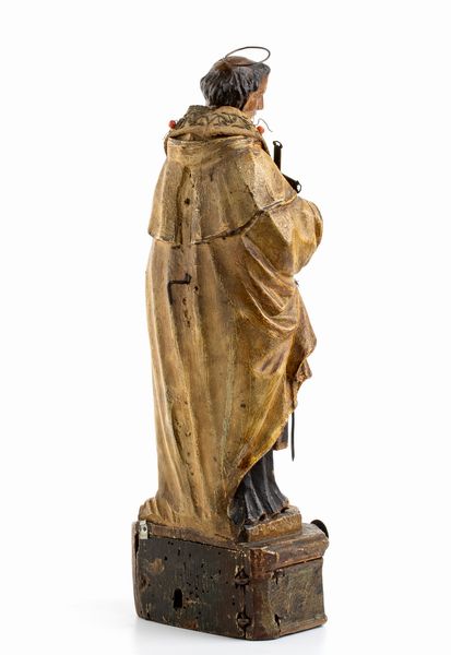 Elemosiniere siciliano raffigurante Sant Alberto  - Asta Argenti, avori, coralli e altri oggetti d'arte provenienti da importanti collezioni private - Associazione Nazionale - Case d'Asta italiane