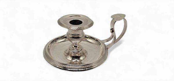 Carlo Balbino : Bugia italiana in argento  - Asta Argenti, avori, coralli e altri oggetti d'arte provenienti da importanti collezioni private - Associazione Nazionale - Case d'Asta italiane