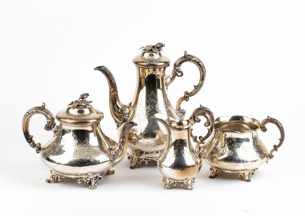 Edward, John & William Barnard : Servizio da t e caff Vittoriano inglese in argento  - Asta Argenti, avori, coralli e altri oggetti d'arte provenienti da importanti collezioni private - Associazione Nazionale - Case d'Asta italiane