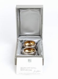 George John Richards & Edward Charles Brown - Coppia di saliere vittoriane inglesi in argento