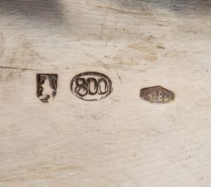 Fabbrica italiana argenterie di Alignani Pasquale & Alignani Mariano : Cestino italiano in argento  - Asta Argenti, avori, coralli e altri oggetti d'arte provenienti da importanti collezioni private - Associazione Nazionale - Case d'Asta italiane