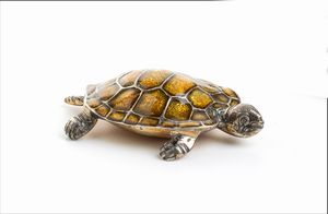 CESA - Tartaruga italiana in argento e smalti