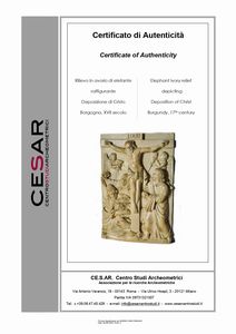 Rilievo in avorio raffigurante la Crocifissione di Cristo  - Asta Argenti, avori, coralli e altri oggetti d'arte provenienti da importanti collezioni private - Associazione Nazionale - Case d'Asta italiane