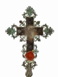 Oreficeria siciliana : Croce reliquiario in argento e corallo  - Asta Argenti, avori, coralli e altri oggetti d'arte provenienti da importanti collezioni private - Associazione Nazionale - Case d'Asta italiane