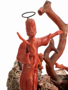 Presepe italiano in corallo  - Asta Argenti, avori, coralli e altri oggetti d'arte provenienti da importanti collezioni private - Associazione Nazionale - Case d'Asta italiane