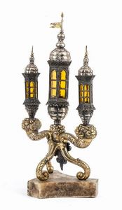 Particolare candelabro italiano in argento  - Asta Argenti, avori, coralli e altri oggetti d'arte provenienti da importanti collezioni private - Associazione Nazionale - Case d'Asta italiane