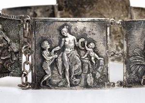 Demetrio Kremos : Cintura italiana in argento  - Asta Argenti, avori, coralli e altri oggetti d'arte provenienti da importanti collezioni private - Associazione Nazionale - Case d'Asta italiane