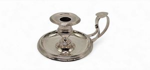 Carlo Balbino : Bugia italiana in argento  - Asta Argenti, avori, coralli e altri oggetti d'arte provenienti da importanti collezioni private - Associazione Nazionale - Case d'Asta italiane