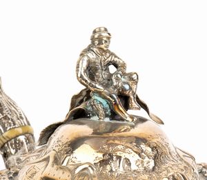 Richard Sibley II, : Servizio da t  e coppia saliere Vittoriane inglese in argento  - Asta Argenti, avori, coralli e altri oggetti d'arte provenienti da importanti collezioni private - Associazione Nazionale - Case d'Asta italiane