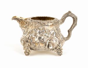 Richard Sibley II, : Servizio da t  e coppia saliere Vittoriane inglese in argento  - Asta Argenti, avori, coralli e altri oggetti d'arte provenienti da importanti collezioni private - Associazione Nazionale - Case d'Asta italiane