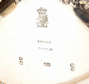 Richard Sibley II, : Servizio da t  e coppia saliere Vittoriane inglese in argento  - Asta Argenti, avori, coralli e altri oggetti d'arte provenienti da importanti collezioni private - Associazione Nazionale - Case d'Asta italiane