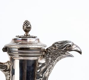 Jean-Nicolas Boulanger : Grande caffettiera francese in argento  - Asta Argenti, avori, coralli e altri oggetti d'arte provenienti da importanti collezioni private - Associazione Nazionale - Case d'Asta italiane